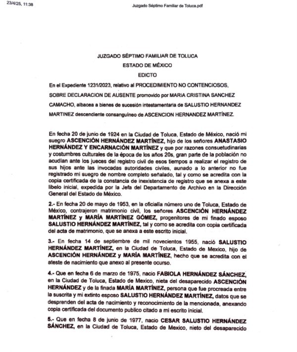 Edicto No. 2 30/04/2025