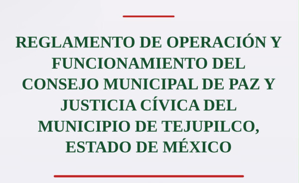 REGLAMENTO DE OPERACION Y FUNCIONAM