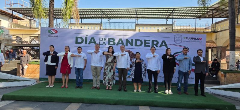 CONMEMORA GOBIERNO DE TEJUPILCO EL DÍA DE LA BANDERA MEXICANA 2026